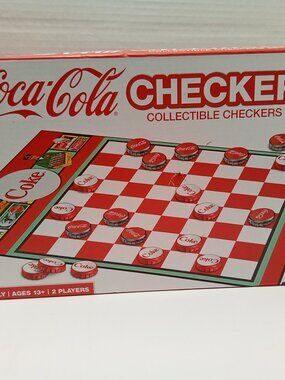 NIB MasterPieces Vintage Coca-Cola Collectible Checkers Set